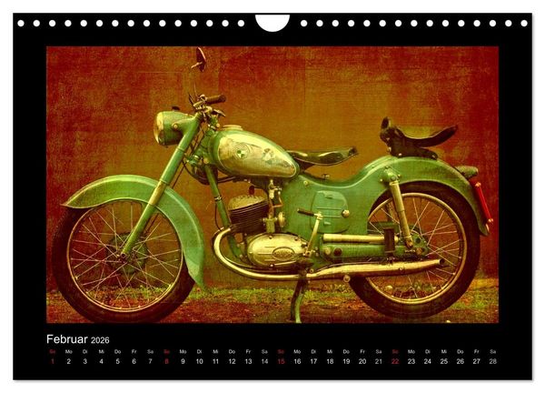 Produktbild: Motorrad Oldtimer (Wandkalender 2026 DIN A4 quer), CALVENDO Monatskalender