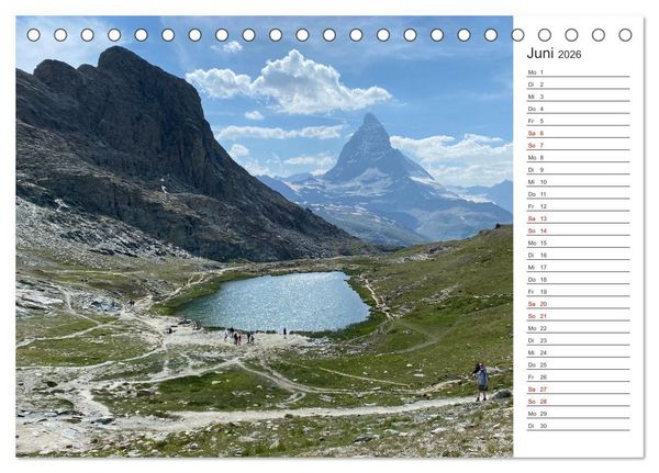 Produktbild: Alpenauszeit - Traumhafte Bergmomente am Wasser (Tischkalender 2026 DIN A5 quer), CALVENDO Monatskalender