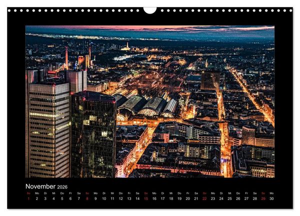 Produktbild: Frankfurt bei Nacht 2026 (Wandkalender 2026 DIN A3 quer), CALVENDO Monatskalender