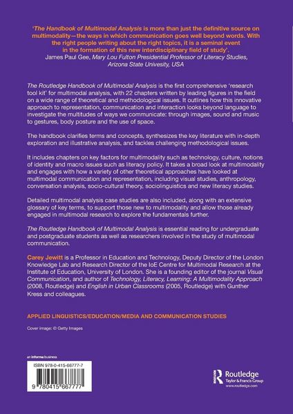 Produktbild: The Routledge Handbook of Multimodal Analysis