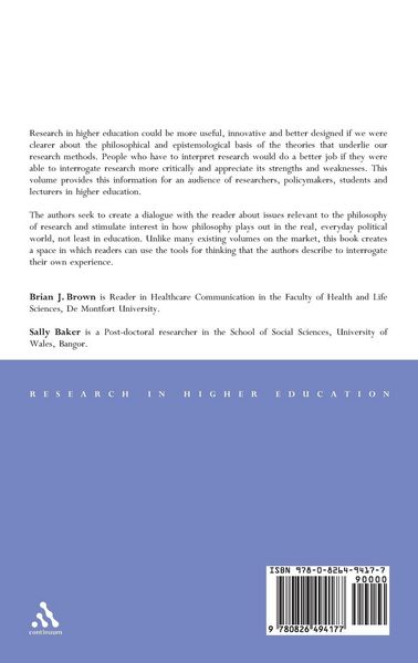 Produktbild: Philosophies of Research into Higher Education