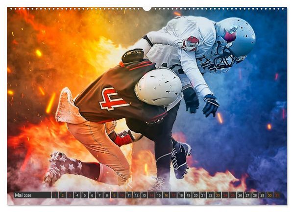 Produktbild: Faszination American Football (hochwertiger Premium Wandkalender 2026 DIN A2 quer), Kunstdruck in Hochglanz