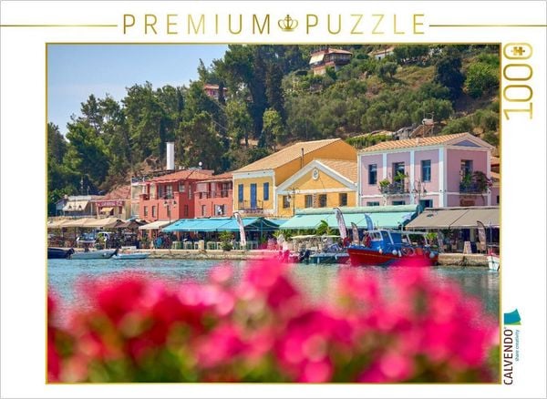 Produktbild: CALVENDO Puzzle Hafen von Katakolon, Griechenland - Farbenfrohe K&uuml;stenstadt am Ionischen Meer | 1000 Teile Lege-Gr&ouml;&szlig;e 64x48cm Foto-Puzzle f&uuml;r gl&uuml;ckliche Stunden