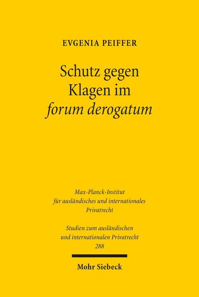 Produktbild: Schutz gegen Klagen im forum derogatum
