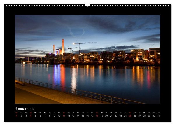 Produktbild: Frankfurt bei Nacht 2026 (Wandkalender 2026 DIN A2 quer), CALVENDO Monatskalender