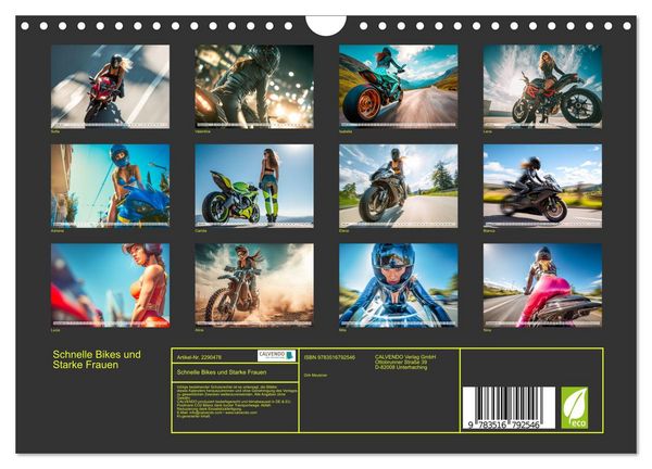 Produktbild: Schnelle Bikes und Starke Frauen (Wandkalender 2027 DIN A4 quer), CALVENDO Monatskalender