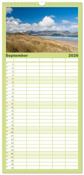 Produktbild: Familienplaner 2026 - Irland. Wild Atlantic Views. mit 5 Spalten (Wandkalender, 21 x 45 cm) CALVENDO