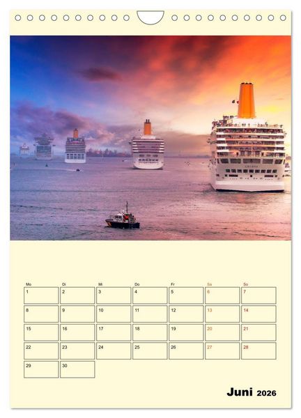 Produktbild: Kreuzfahrtschiffe - die Welt ist dein Ziel (Wandkalender 2026 DIN A4 hoch), CALVENDO Monatskalender