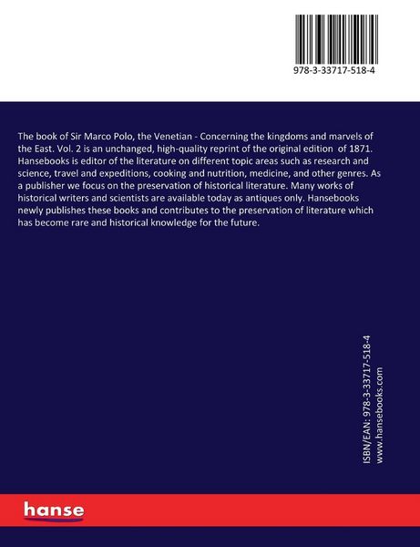 Produktbild: The book of Sir Marco Polo, the Venetian