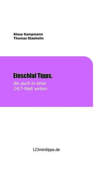 Produktbild: Einschlaf Tipps, die auch in einer 24/7 Welt wirken