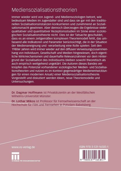 Produktbild: Mediensozialisationstheorien