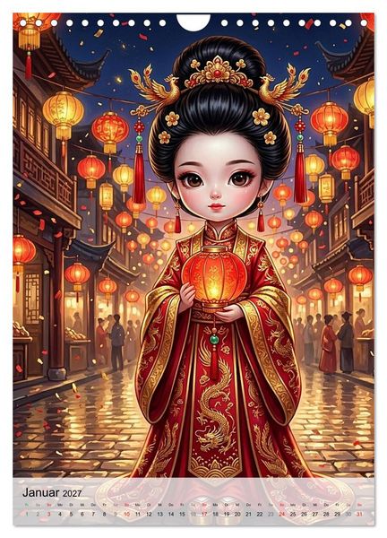 Produktbild: Fabulous Dolls &ndash; Perlen Asiens (Wandkalender 2027 DIN A4 hoch), CALVENDO Monatskalender