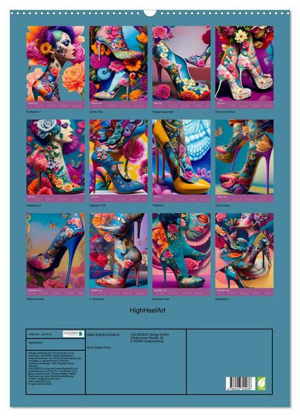 Produktbild: HighHeelArt (Wandkalender 2026 DIN A2 hoch), CALVENDO Monatskalender