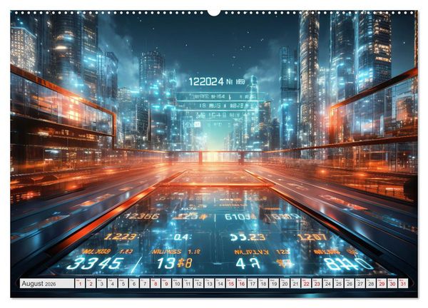 Produktbild: AI PLUS METAVERSE Algorithms and virtual reality (Wall Calendar 2026 DIN A2 landscape), CALVENDO 12 Month Wall Calendar