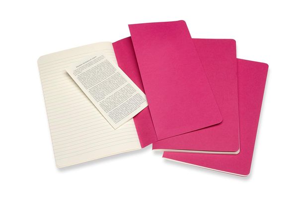 Produktbild: Moleskine Cahier Large/A5, 3er Set, Liniert, Kinetisches Pink