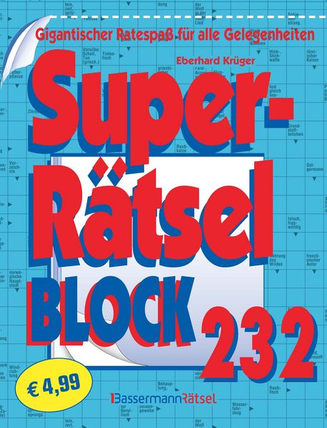 Superrätselblock 232, Taschenbuch von Eberhard Krüger, Bassermann, 9783809452461