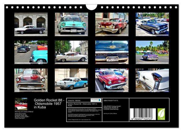 Produktbild: Golden Rocket 88 - Oldsmobile 1957 in Kuba (Wandkalender 2026 DIN A4 quer), CALVENDO Monatskalender