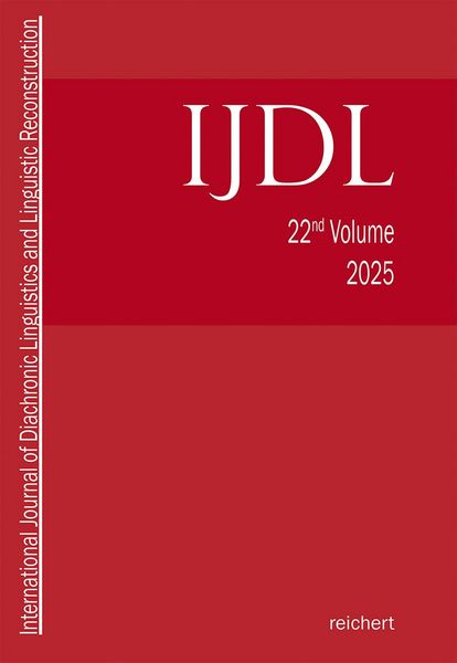 Produktbild: International Journal of Diachronic Linguistics and Linguistic Reconstruction