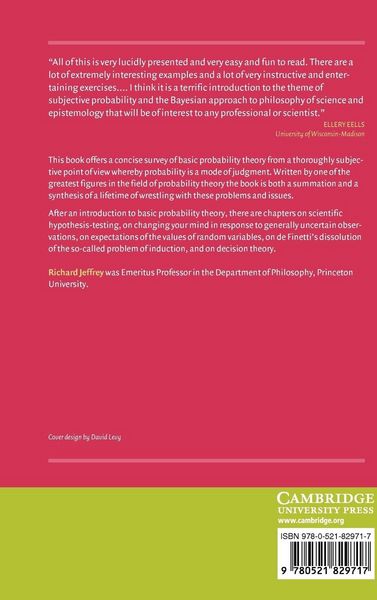 Produktbild: Subjective Probability