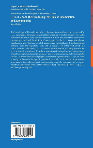 Produktbild: IL-17, IL-22 and Their Producing Cells: Role in Inflammation and Autoimmunity