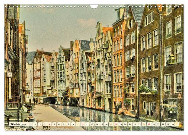 Produktbild: Amsterdam um 1900 (Wandkalender 2026 DIN A3 quer), CALVENDO Monatskalender