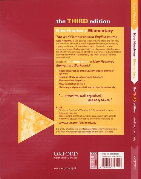 Produktbild: New Headway English Course. Elementary - Third Edition - Workbook with Key