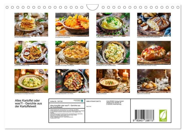 Produktbild: Alles Kartoffel oder was?! - Gerichte aus der Kartoffelwelt (Wandkalender 2026 DIN A4 quer), CALVENDO Monatskalender