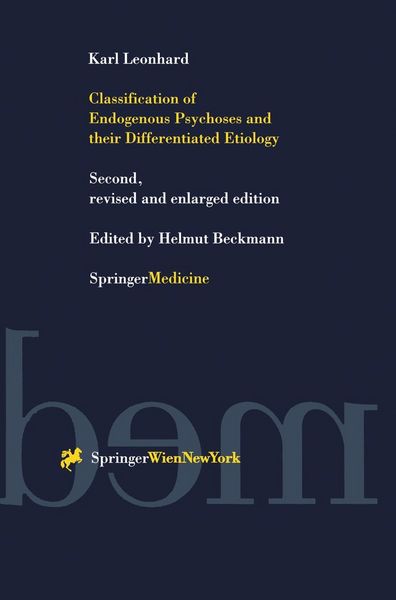Produktbild: Classification of Endogenous Psychoses and their Differentiated Etiology