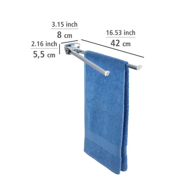 Produktbild: Handtuchhalter Mod. Basic gl&auml;nzend, mit 2 beweglichen Handtuchstangen