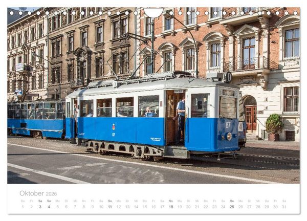 Produktbild: Bus, Bahn und Co. - Faszinierende Fahrzeuge (Wandkalender 2026 DIN A4 quer), CALVENDO Monatskalender