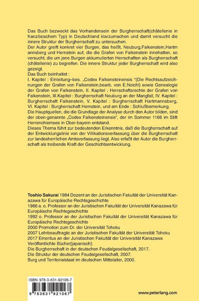 Produktbild: Die Burgherrschaft in der deutschen Feudalgesellschaft