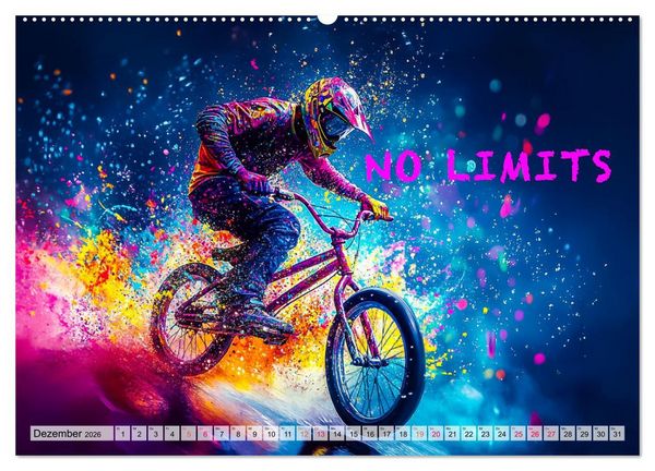 Produktbild: BMX - Coole Slogans (hochwertiger Premium Wandkalender 2026 DIN A2 quer), Kunstdruck in Hochglanz