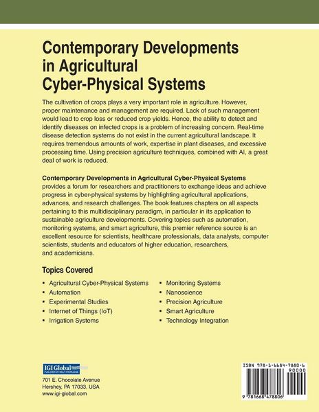 Produktbild: Contemporary Developments in Agricultural Cyber-Physical Systems