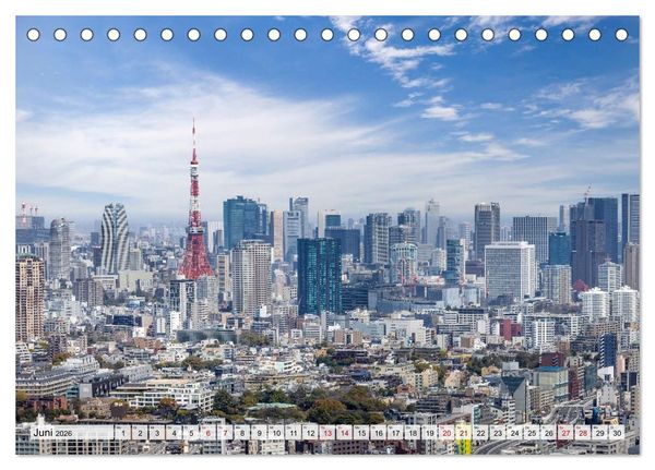 Produktbild: Tokio - Das Herz Japans (Tischkalender 2026 DIN A5 quer), CALVENDO Monatskalender