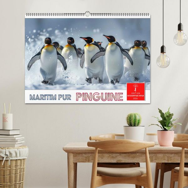 Produktbild: Maritim pur - Pinguine (Wandkalender 2026 DIN A2 quer), CALVENDO Monatskalender