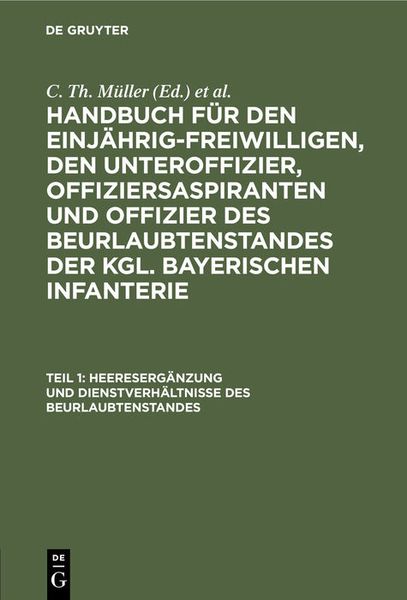Produktbild: Heereserg&auml;nzung und Dienstverh&auml;ltnisse des Beurlaubtenstandes