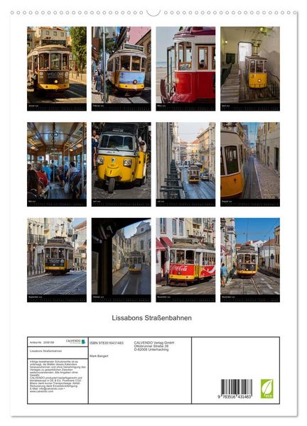 Produktbild: Lissabons Stra&szlig;enbahnen (hochwertiger Premium Wandkalender 2026 DIN A2 hoch), Kunstdruck in Hochglanz