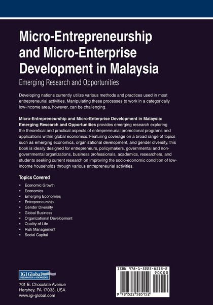 Produktbild: Micro-Entrepreneurship and Micro-Enterprise Development in Malaysia