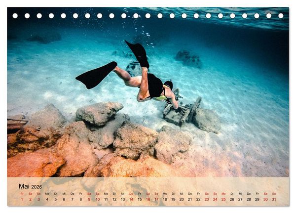 Produktbild: Erlebnis Tauchen - faszinierende Unterwasserwelt (Tischkalender 2026 DIN A5 quer), CALVENDO Monatskalender