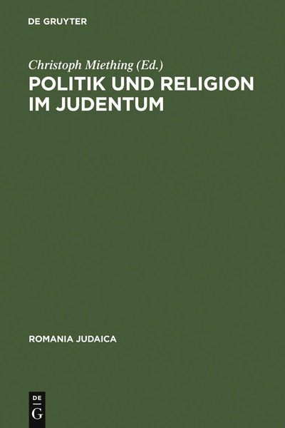 Produktbild: Politik und Religion im Judentum
