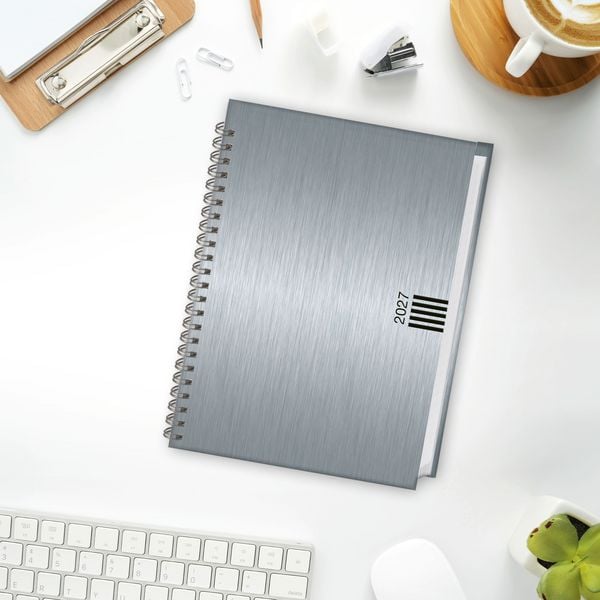 Produktbild: Wochen-Cheftimer A5, Alu silber 2027