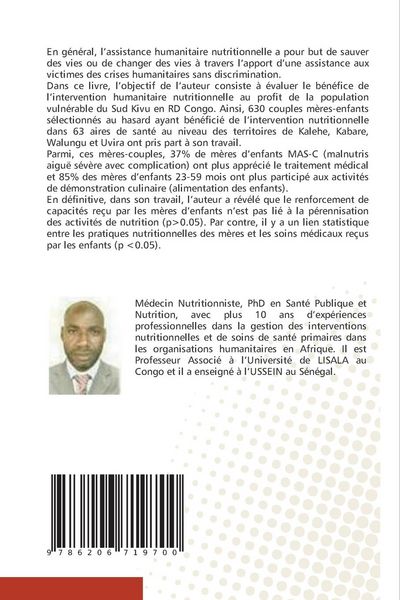 Produktbild: B&eacute;n&eacute;fices des interventions nutritionnelles au Sud Kivu (RDC)