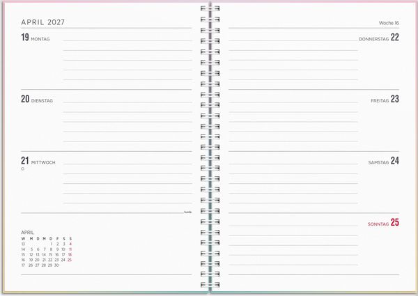 Produktbild: Kalender 26/27 Senator A5 Regenbogen