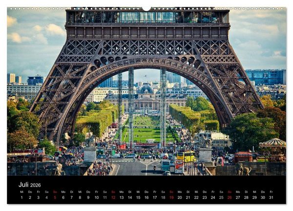 Produktbild: Paris - Impressionen einer Weltstadt (hochwertiger Premium Wandkalender 2026 DIN A2 quer), Kunstdruck in Hochglanz