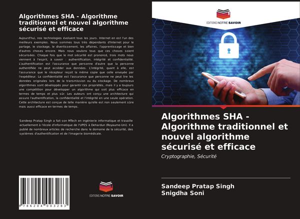 Produktbild: Algorithmes SHA - Algorithme traditionnel et nouvel algorithme s&eacute;curis&eacute; et efficace