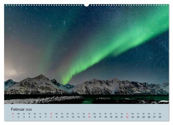 Produktbild: Norwegen - Mythos Nordlichter (Wandkalender 2026 DIN A2 quer), CALVENDO Monatskalender