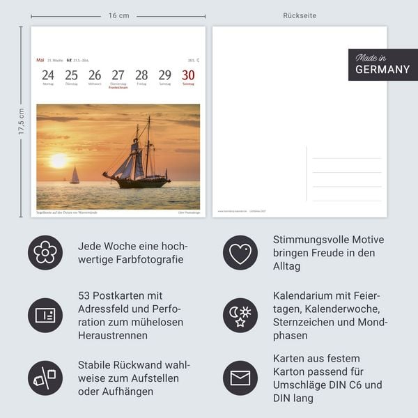 Produktbild: Lichtblicke Postkartenkalender 2027 - Wochenkalender mit 53 Postkarten