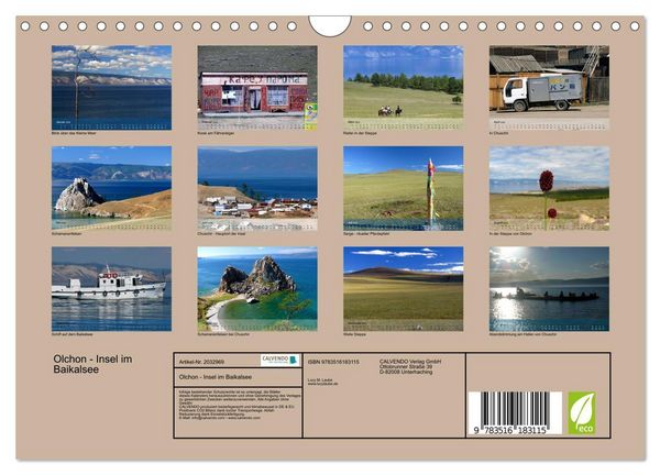 Produktbild: Olchon - Insel im Baikalsee (Wandkalender 2026 DIN A4 quer), CALVENDO Monatskalender