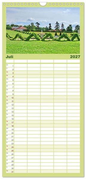 Produktbild: Familienplaner 2027 - Schlossgarten Neustrelitz mit 5 Spalten (Wandkalender, 21 x 45 cm) CALVENDO