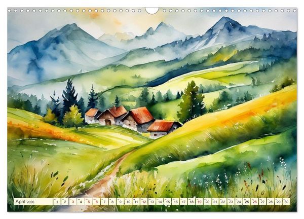 Produktbild: Sehnsucht Berge (Wandkalender 2026 DIN A3 quer), CALVENDO Monatskalender
